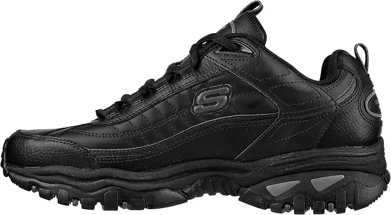 Skechers Energy - Afterburn - Zapatillas con cordones para hombre | Entrenamiento atlético, Parte superior de cuero y malla, Plantilla acolchada, Cordones tradicionales, Casual