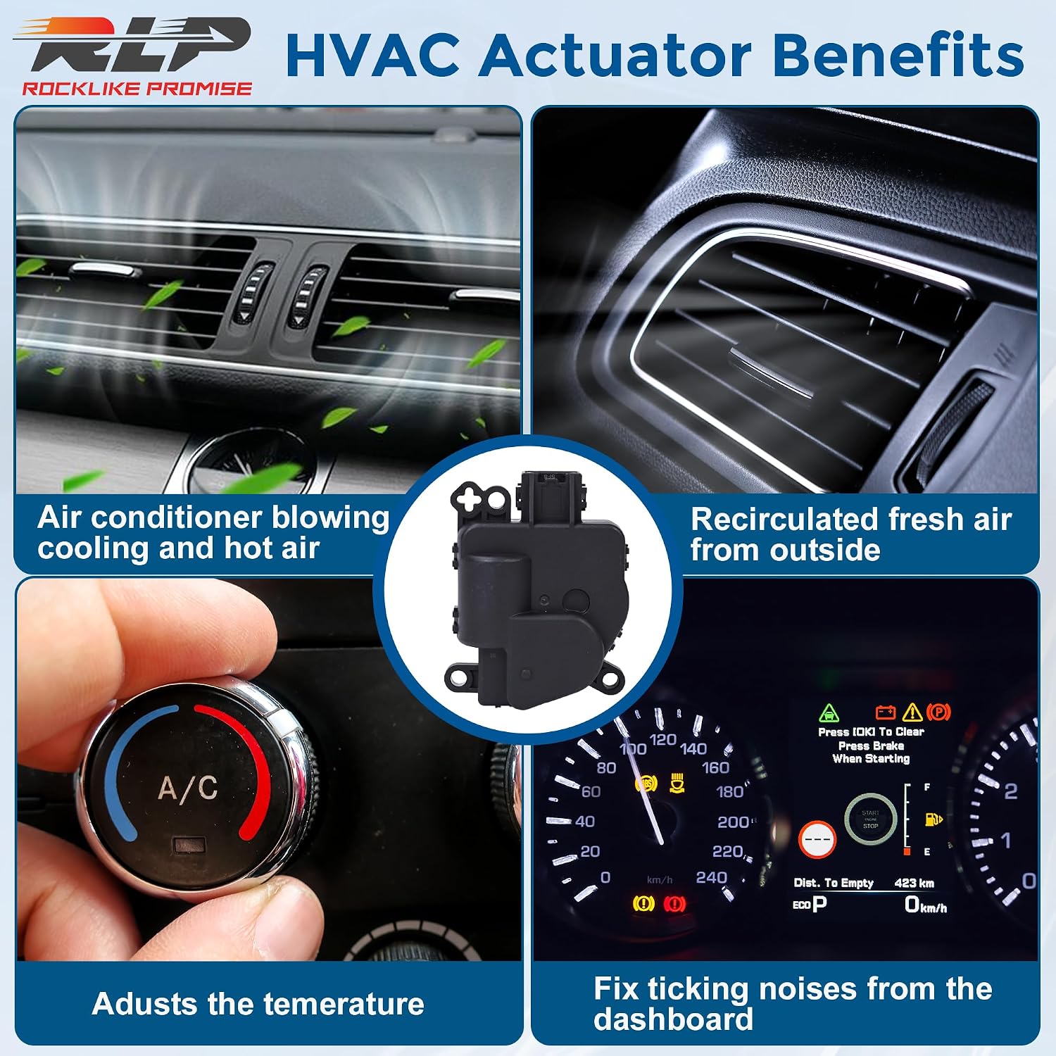 604-241 Blend Door Actuator HVAC Actuator Compatible with Ford F-150 Expedition Escape C-Max Lincoln Navigator Mark Mercury Mariner Mazda Tribute Replaces 8L8Z19E616C 7L1Z19E616F Main - Mode