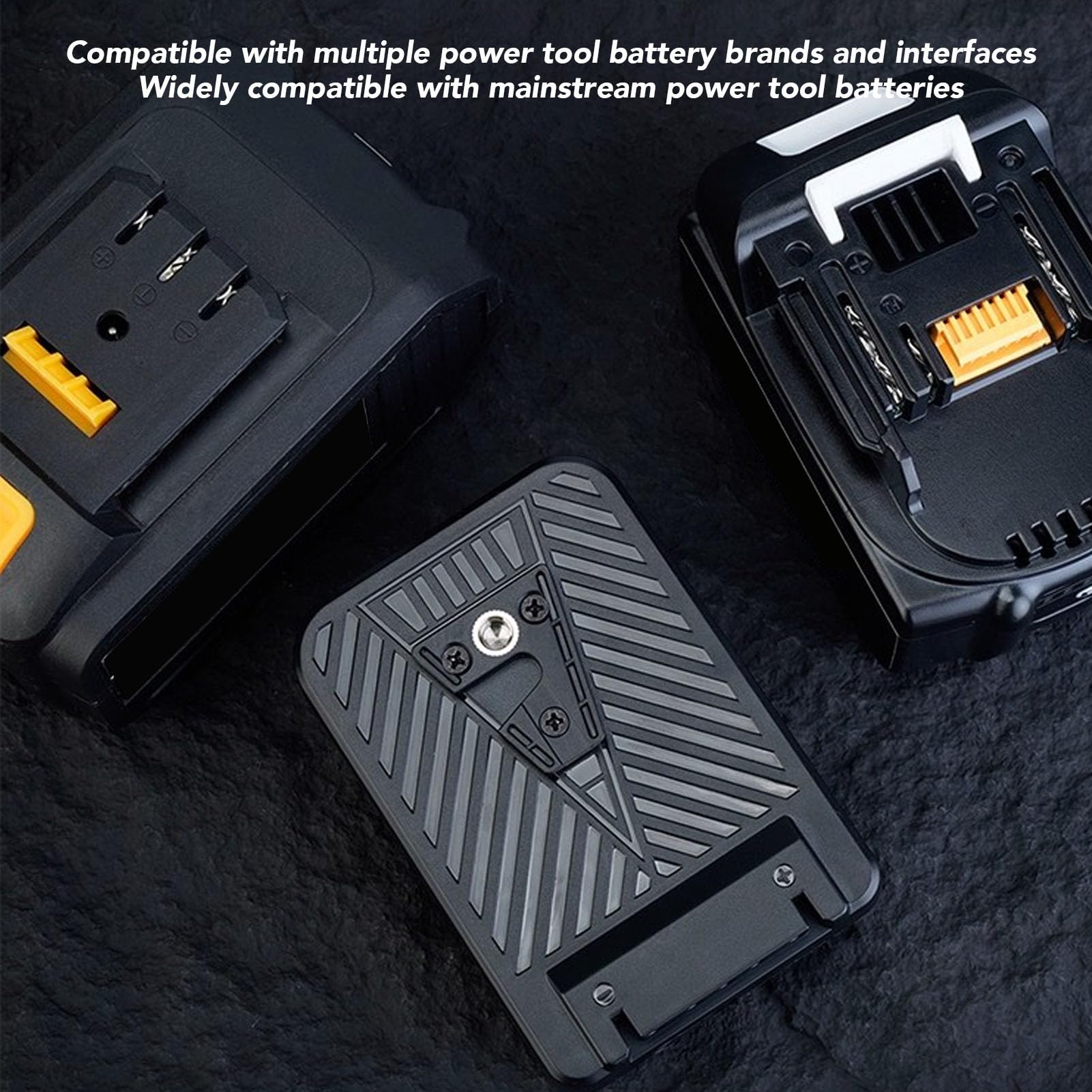 Yctze Adaptador de Batería para Herramientas Eléctricas, Convertidor de | Carcasa de Abs, Iluminación de Estudio, Suministro D-Tap, Salidas Duales de CC, Carga, Compatibilidad con Equipos de