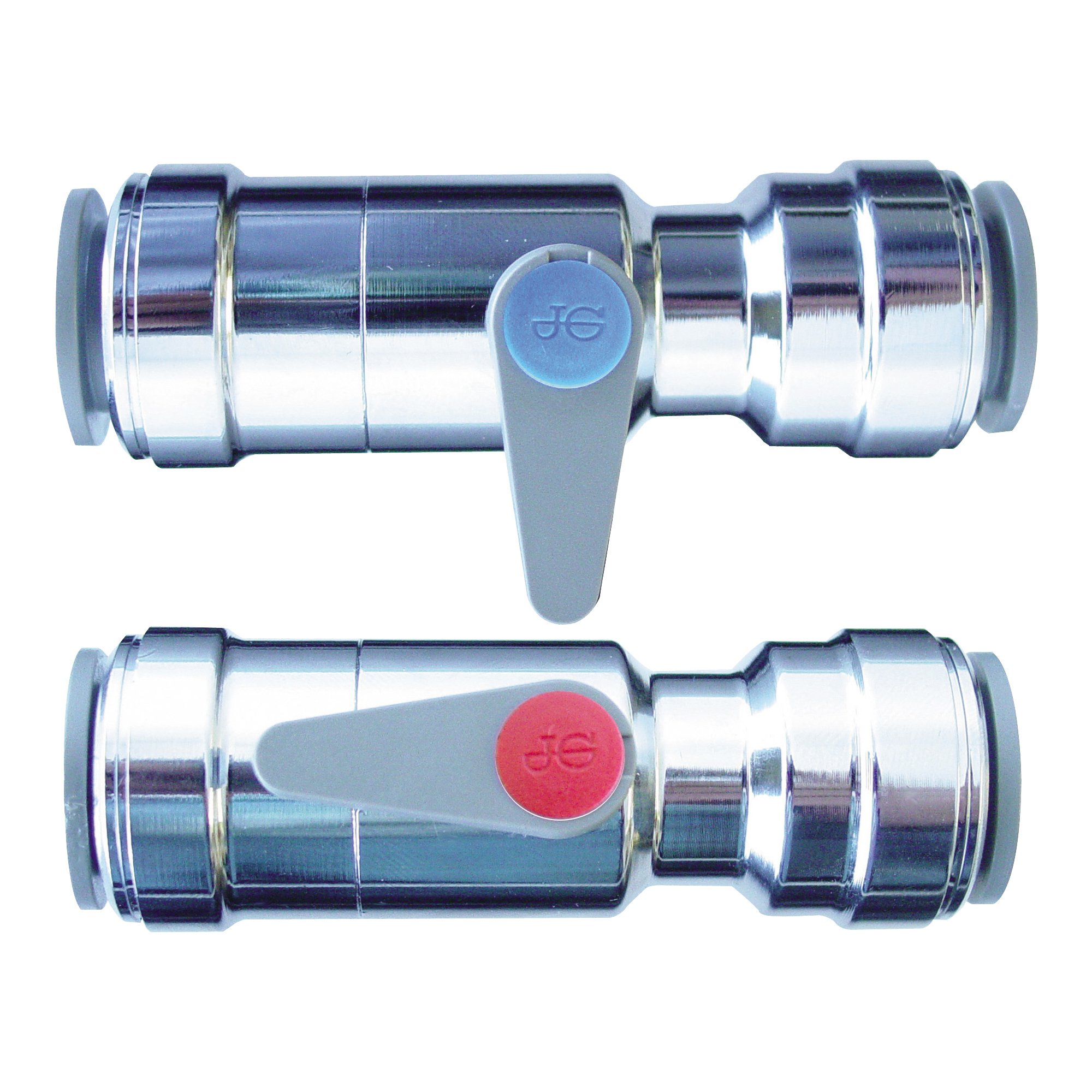 JG Speedfit 22BV Chrome Plated Service Valve with Handle, Brass, 22 mm