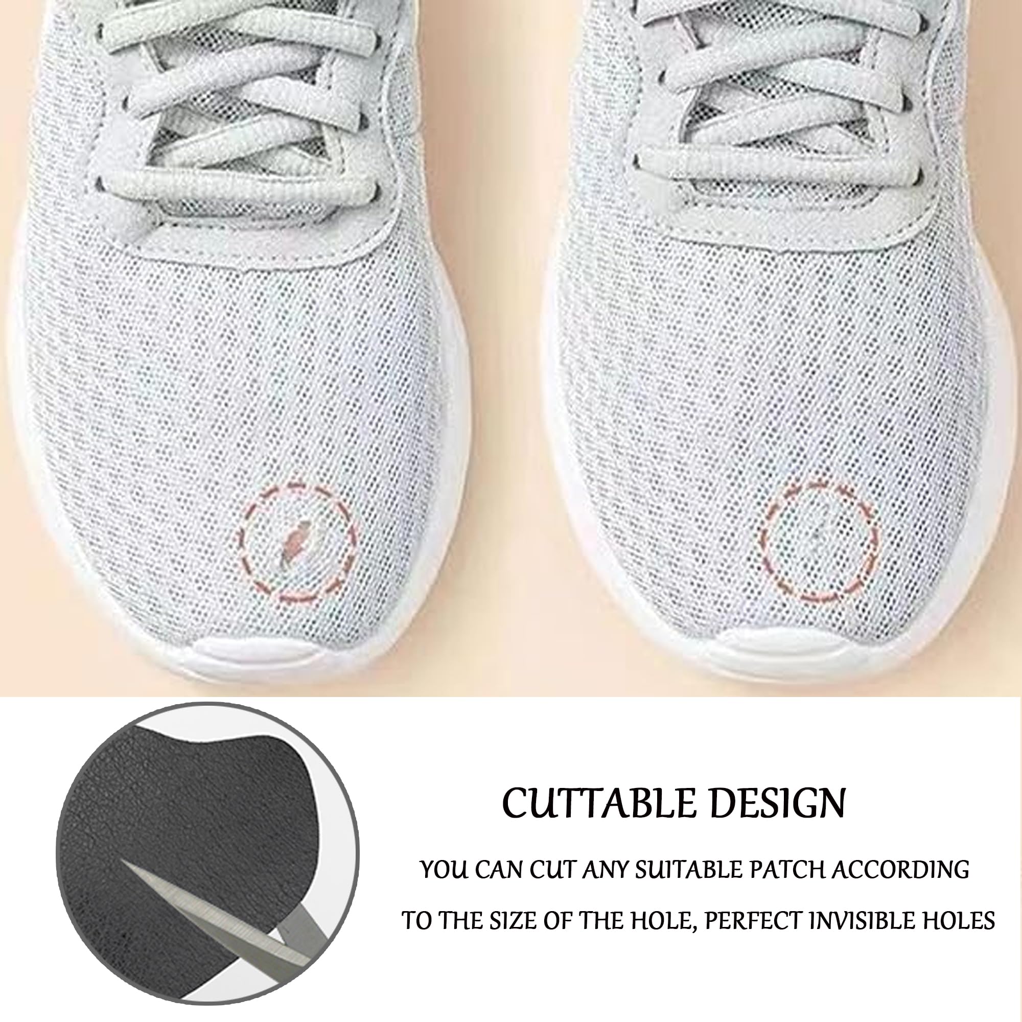 60 sztuk samoprzylepnych łatek naprawczych, ochrona pięty, do naprawy butów sportowych, ubrań, sneakersów, wysokich obcasów, otworów na buty (7 kolorów)