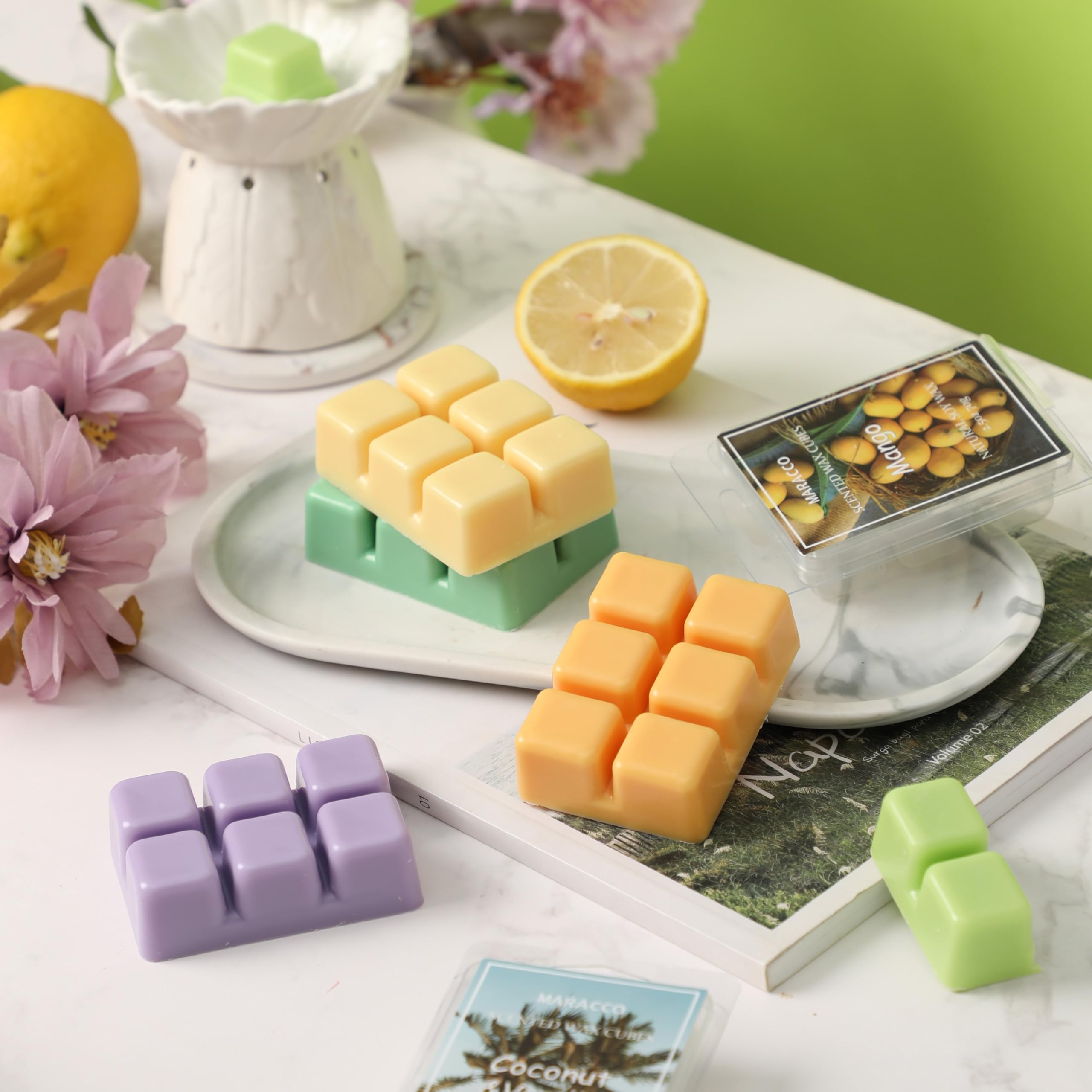 Spring & Summer Fruit Scented Wax Melts, Soy Wax Cubes for Wax
