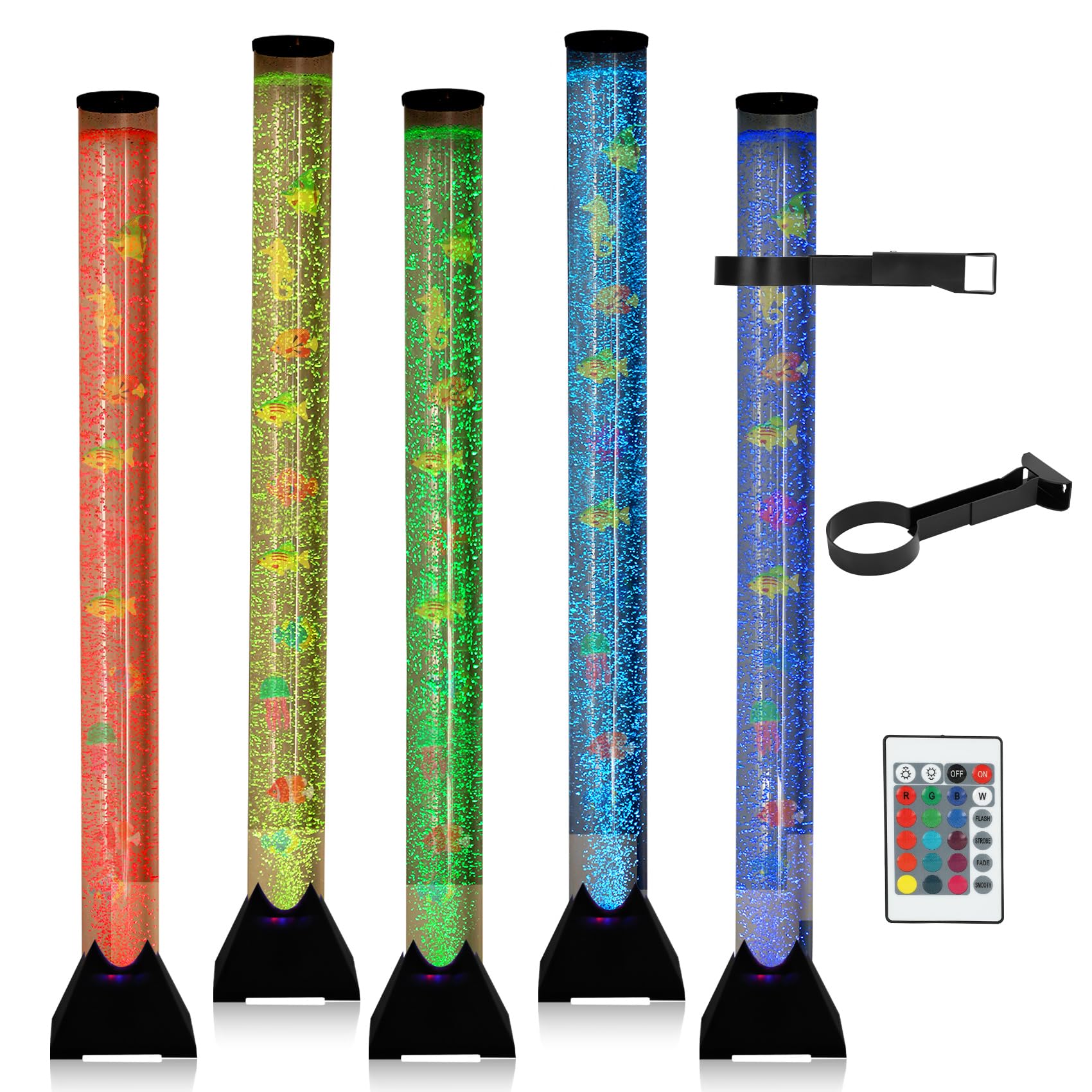 Bubble stays strong 照明 Amazon.com: 4FT Sensory LED Bubble Tube Lamp with Color-Changing