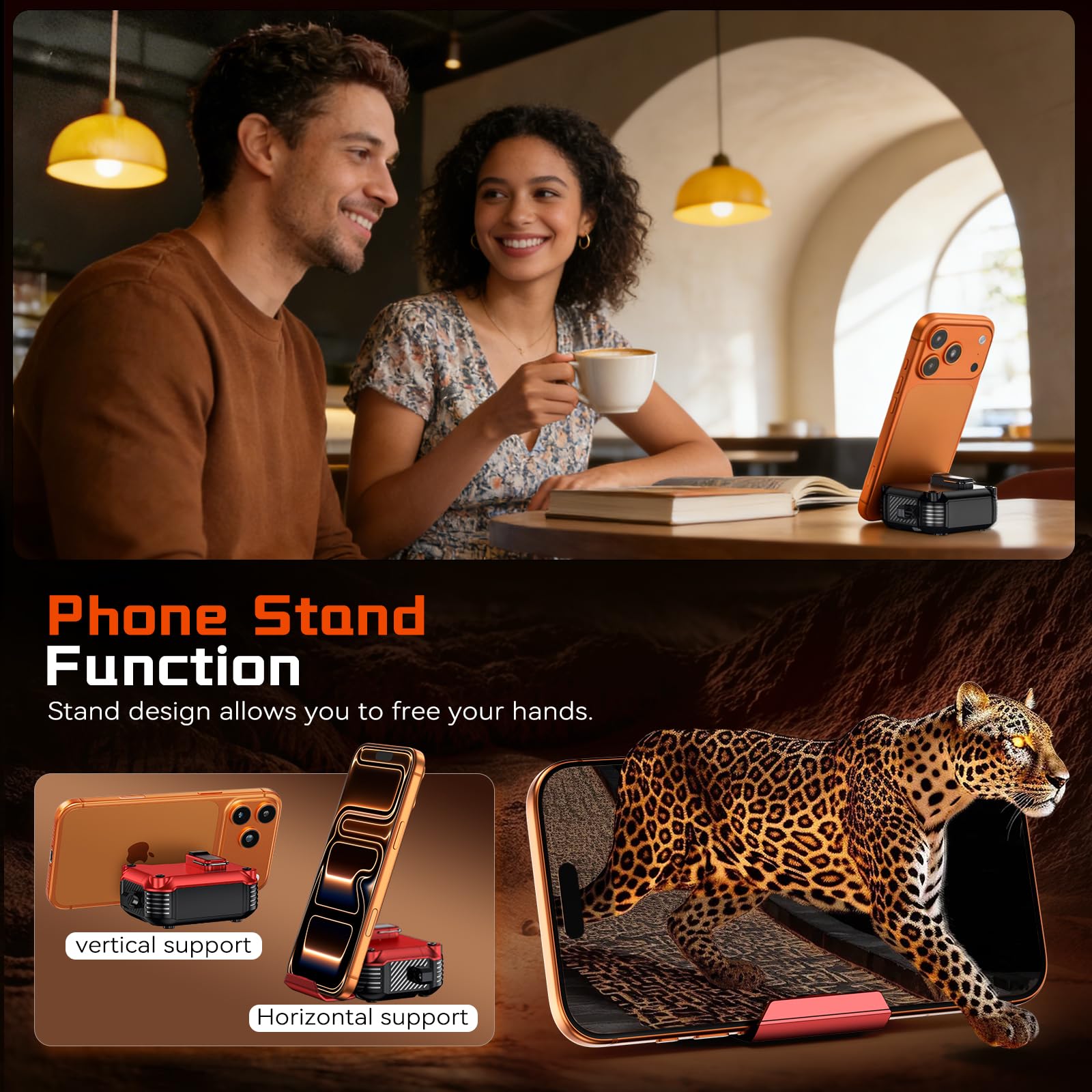 Inesore Compatible with AirPods Pro 3 Generation Case,Secure Lock & Phone Stand Design,Compatible with MagSafe,Automatic Snap Switch Secure Cover for New AirPods Pro 3rd (2025)-Black - 5