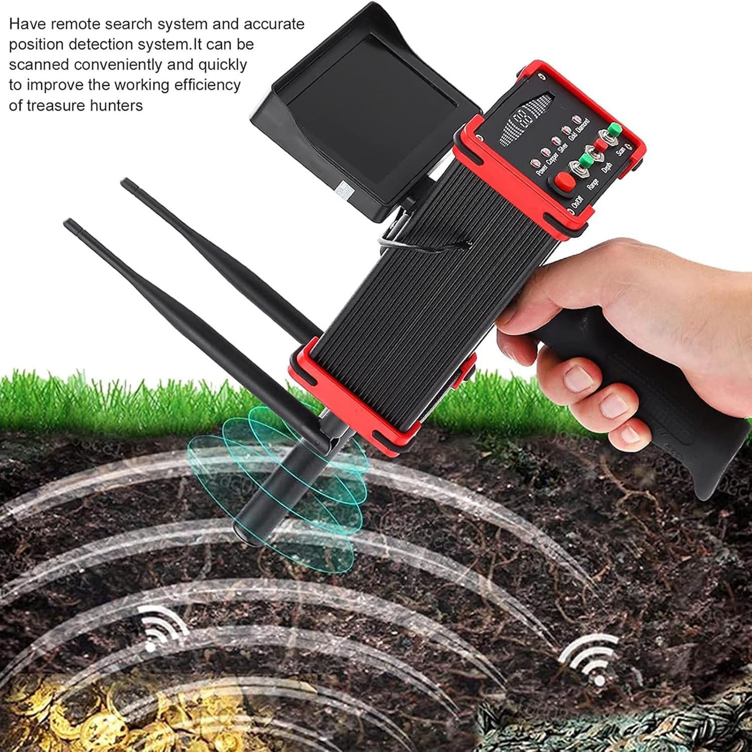 Metal detector sotterraneo con precisione millimetrica per rilevazione del rame dell'argento dell'oro