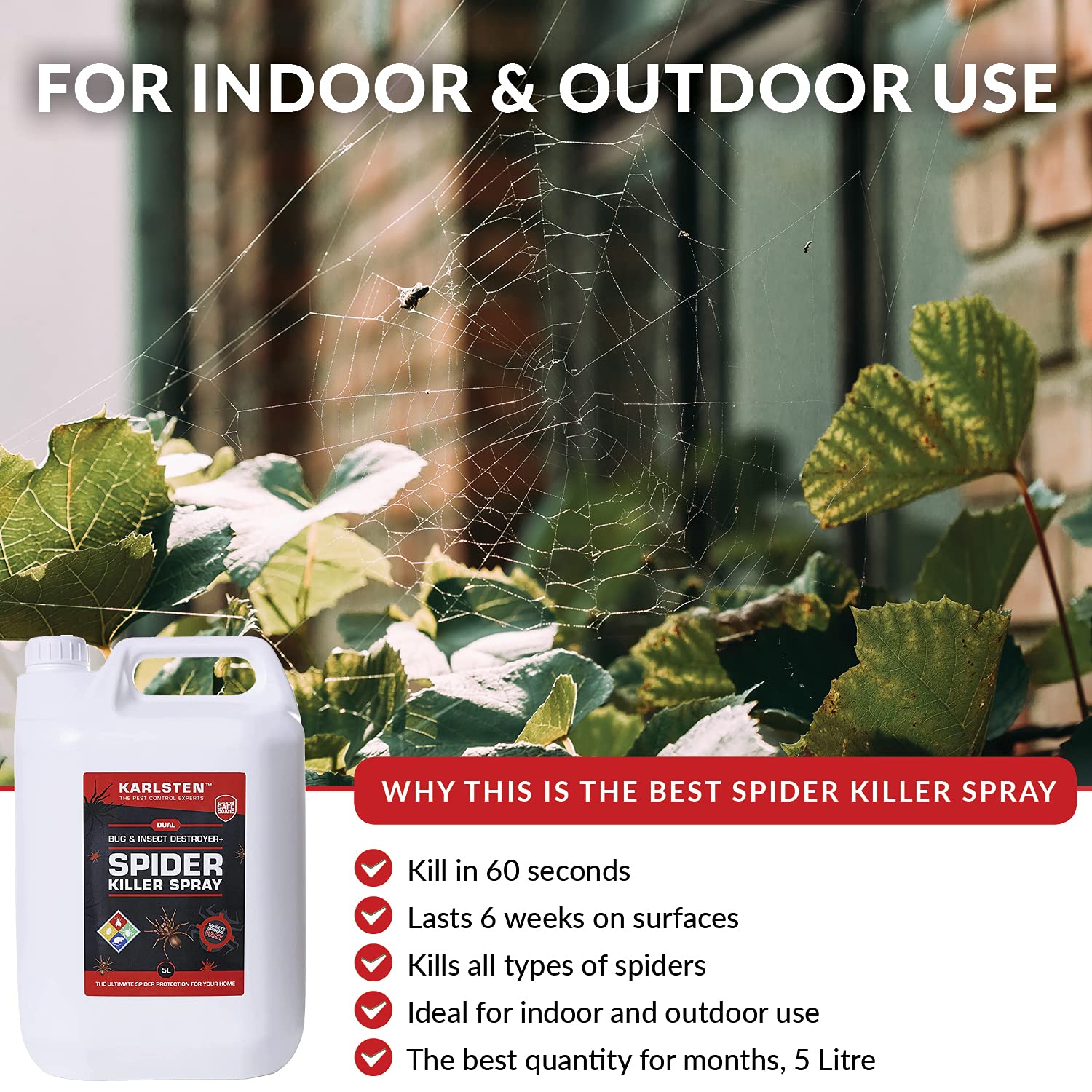 Karlsten Spider Killer 5 Litre Fast and Effective Spider Killer