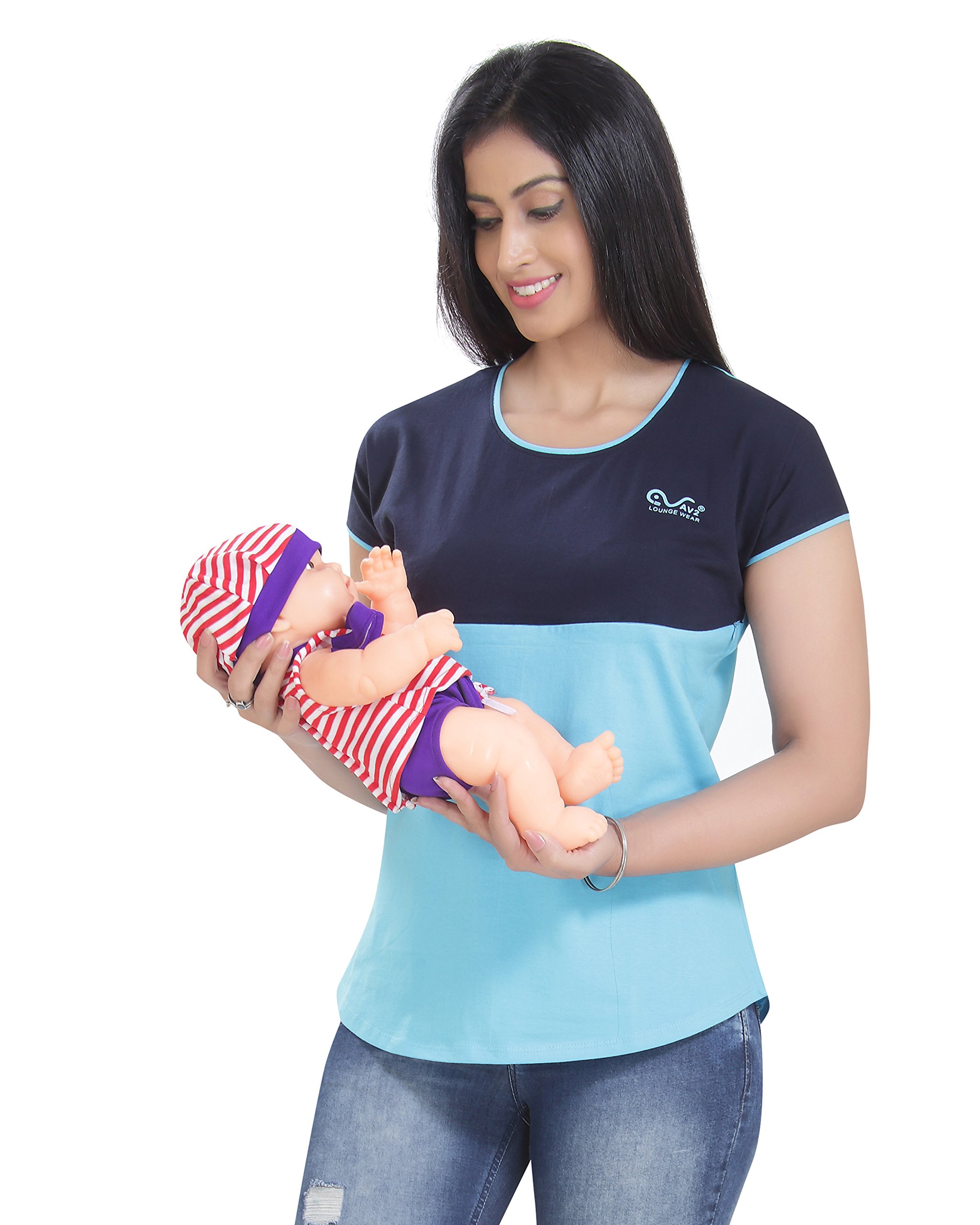 Women Cotton Nursing Regular Fit Top-image-13