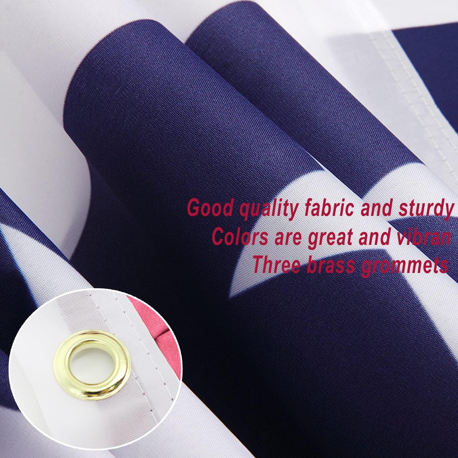 3 x 6Ft American Pleated Fan Flag, USA Patriotic Half Fan Bunting Flags, 4th of July Decorations Outdoor Banner(Set of 6) - Image 3