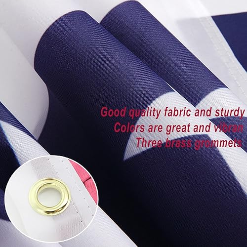 Miniatura 3 de Bandera de abanico plisada estadounidense de 3 x 6 pies, bandera patriótica de Estados Unidos con medio abanico, banderas para decoración del 4 de