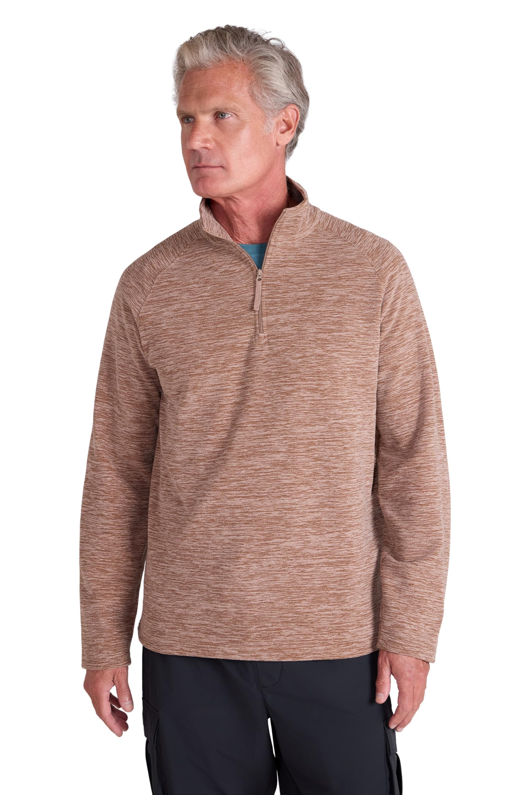 Mountain Warehouse Men's Brown Snowdon Ii Fleece - Antipill Microfleece, Quick Drying Pullover - Travel 2XL