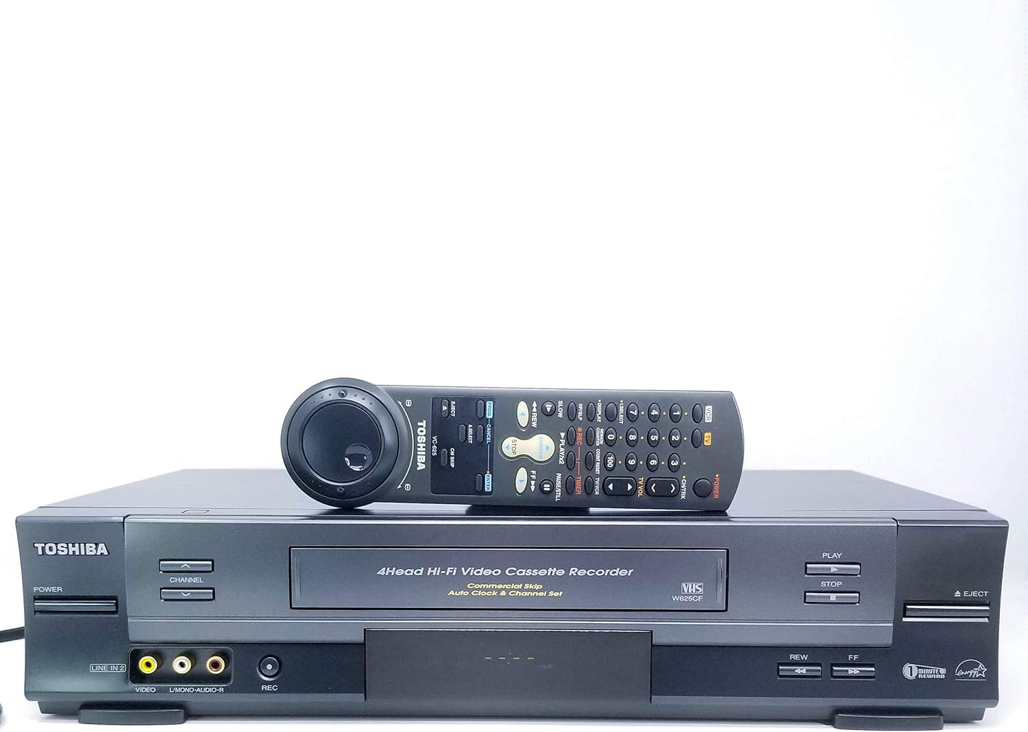 Toshiba - Brandclub - Toshiba Hi-Fi W614 VHS VCR Player 4 Head Stereo