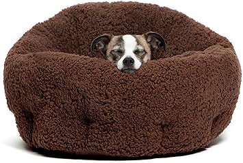 PetsHub's Elite Dog Bed & Cat Bed Furr Ultra Soft Brown Reversible Machine Washable Cuddling Bed (Export Quality)- Small