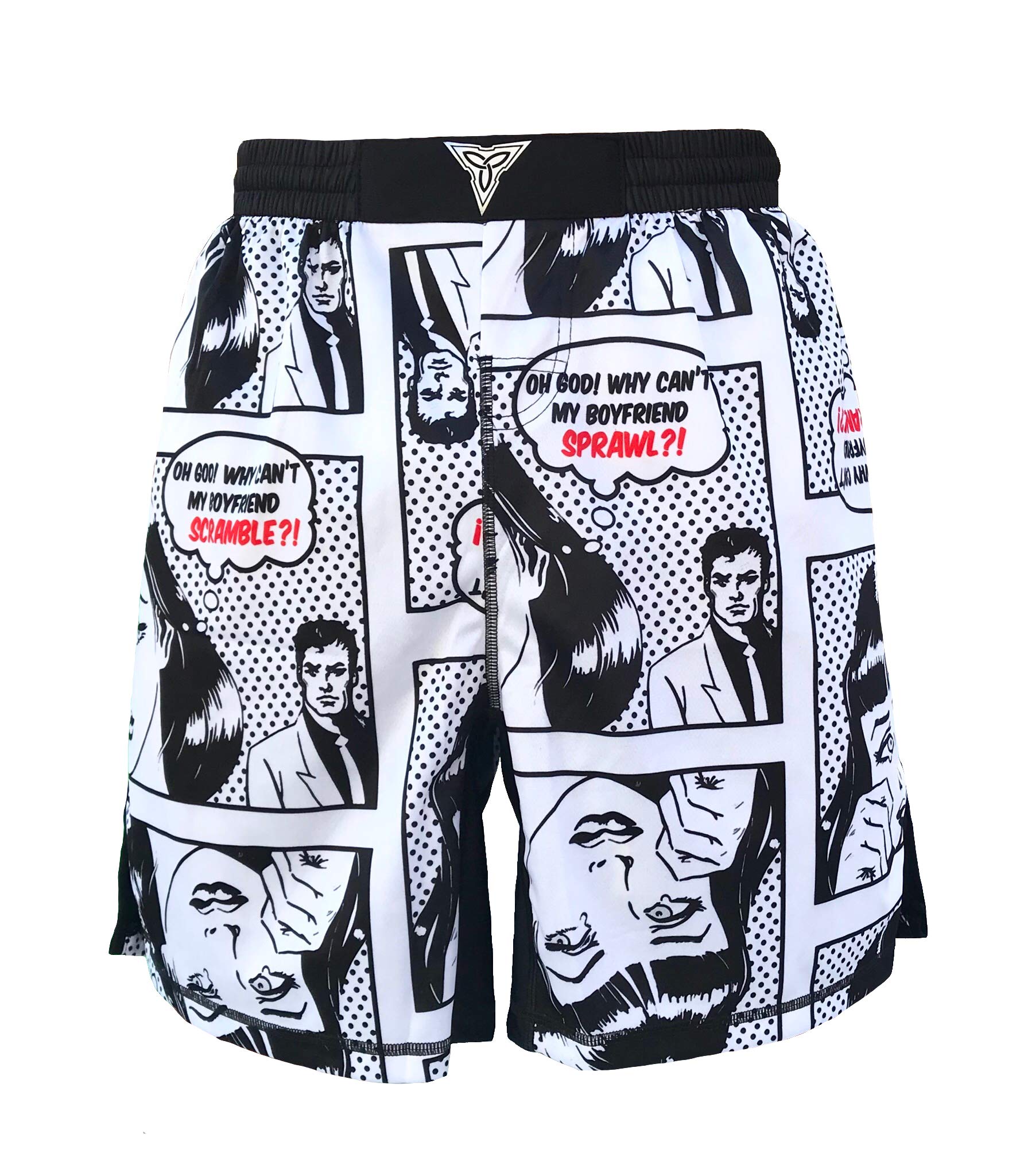 Wrestling Comic Fight Shorts for Men - MMA Wrestling Kickboxing (Adult Sizes)