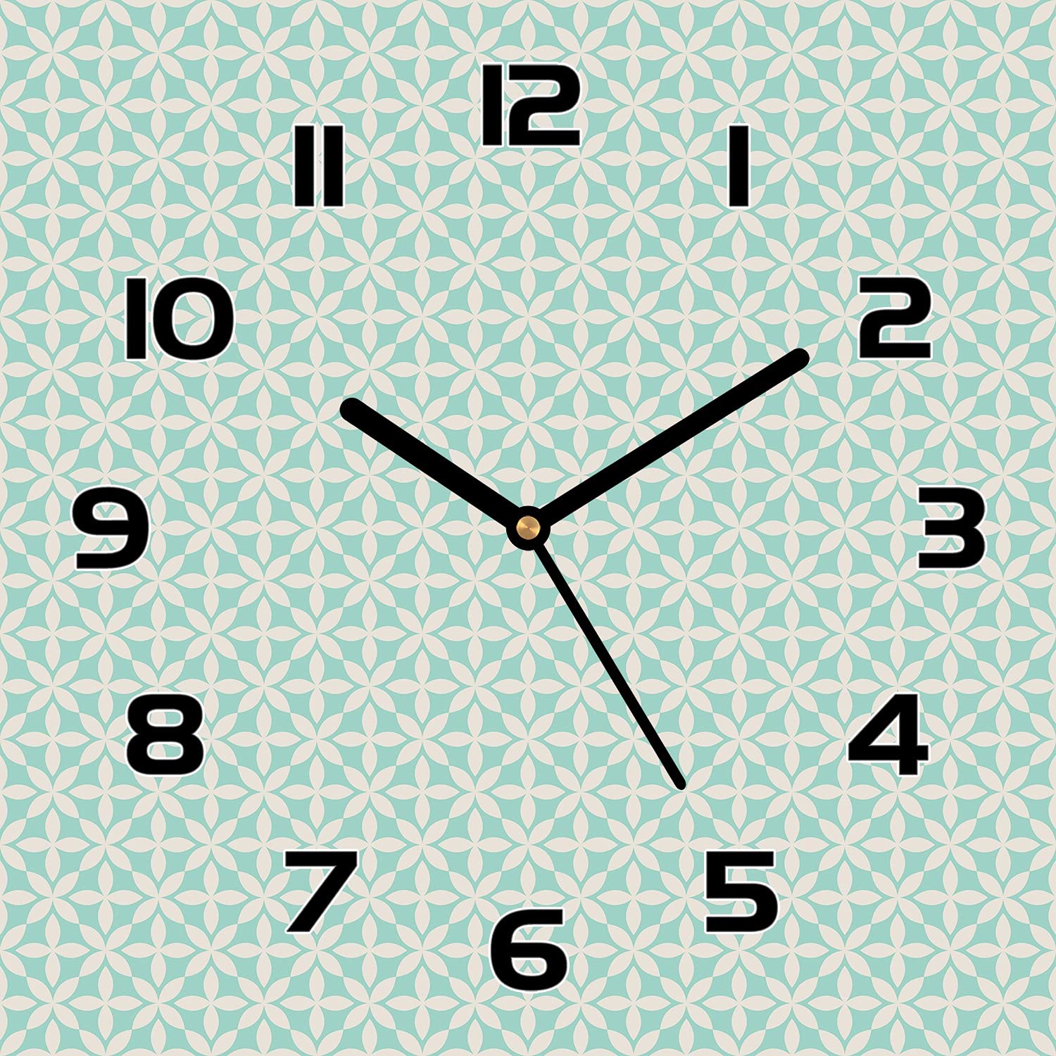 Horloge en verre murale Coloray 30x30 cm décor vintage chic pour la cuisine