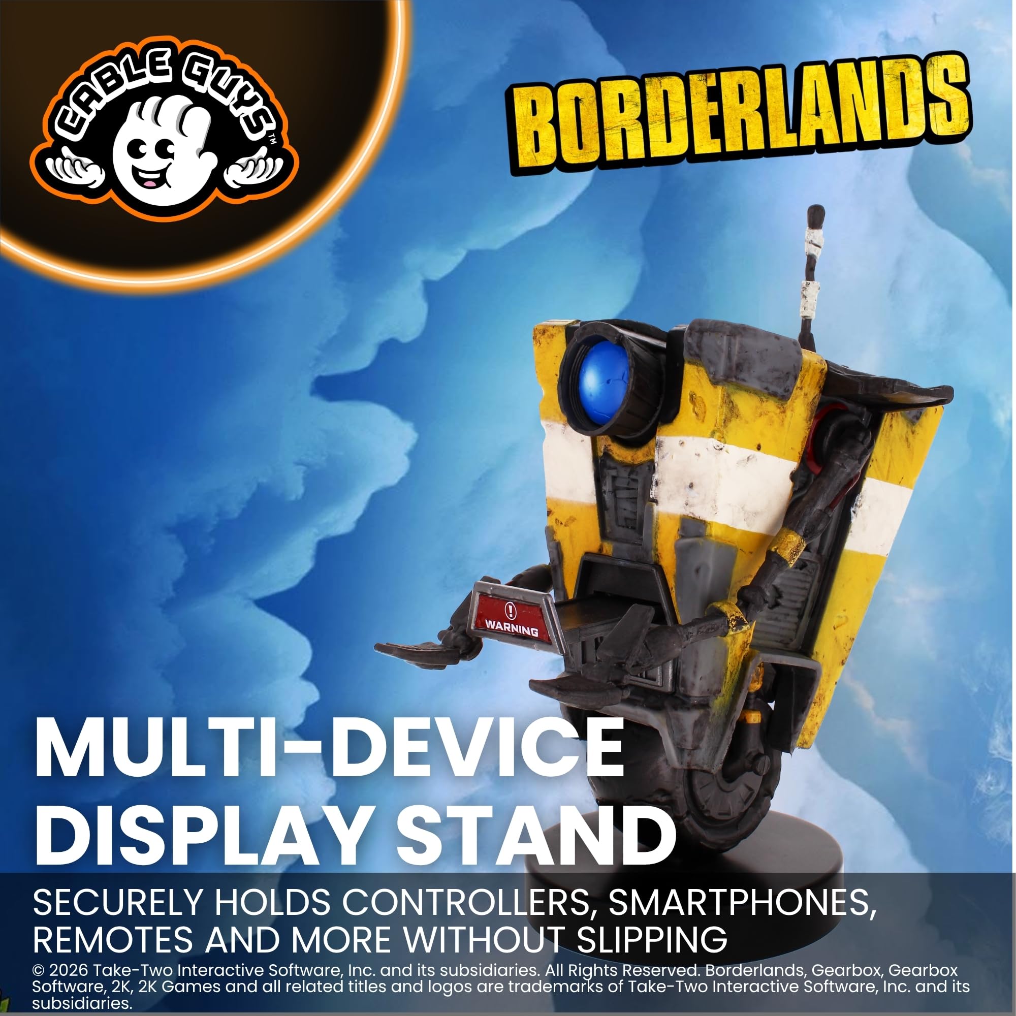 Cableguys Borderlands Claptrap Controller Halter & Handy Ständer - Gaming Zubehör für Zimmer und Schreibtisch-Setup, Ständer Kompatibel mit Xbox-, PlayStation- & den meisten Standard-Controllern