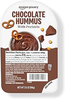 Amazon Kitchen, Chocolate Hummus Snack Pack with Pretzels, 3.5 oz