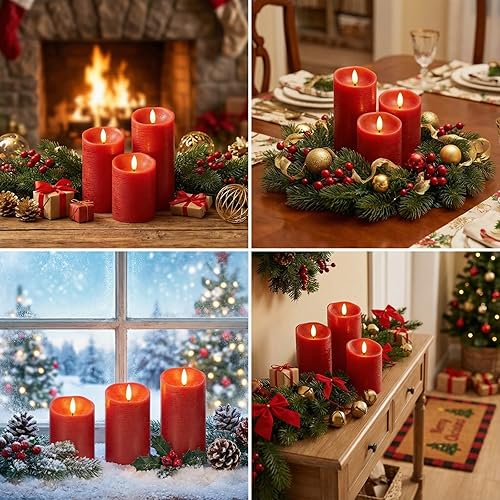 Miniatura 31 de Angelloong Velas parpadeantes de cristal transparente, sin llama, funcionan con control remoto y baterías, velas LED con temporizador, románticas