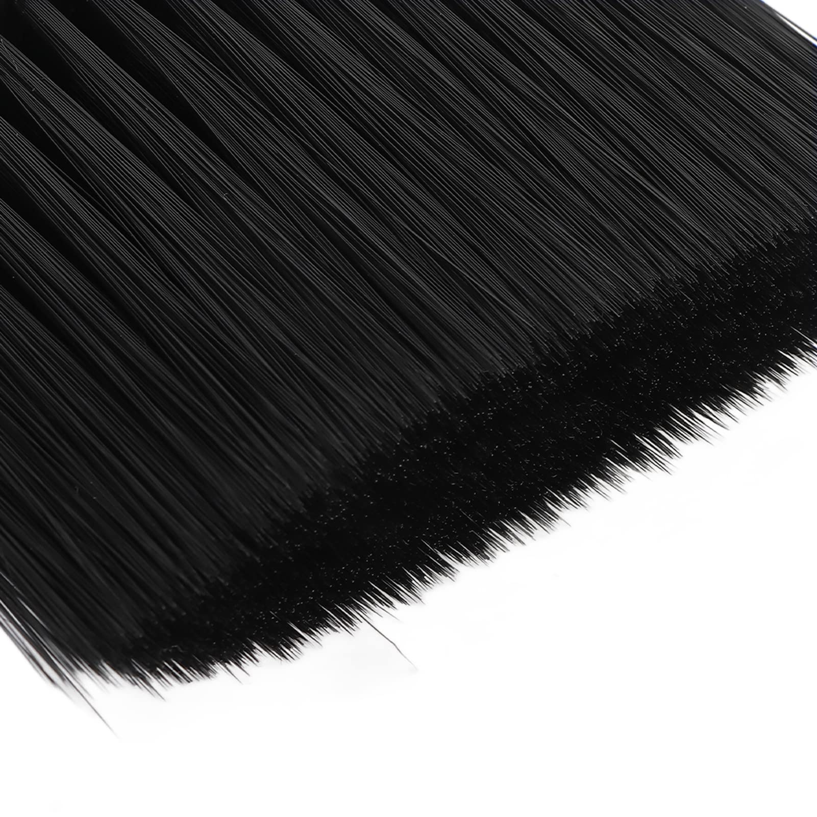 Brrnoo Spazzola per Capelli Barba Triturata in Nylon con Manico Nero Satinato a Setole Ordinate per Uso Domestico Barbiere