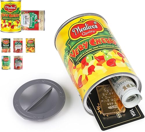 Caja fuerte para desviación de latas, perfecta para ocultar llaves de almacenamiento, efectivo, joyas, tarjetas (1 fruta mixta)