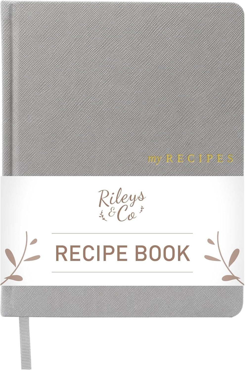 Rileys & Co. Brown Recipe Book to Write in Your Own Recipes | Blank Recipe Books to Write In | Recipe Journal | Recipe Notebook | Blank Cookbook for DIY Recipes (8x6 in / 20 x 15 cm)