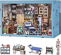 Vista 10 de Kit de rincón de libros, casa de muñecas en miniatura para adultos y adolescentes, rompecabezas de madera 3D con luz LED, decoración retro