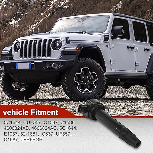 Miniatura 3 de yeedaky Paquete de 4 bobinas de encendido UF557 + 4 bujías de iridio ZFR5FGP para Dodge Journey Caliber y Jeep Compass Patriot L4 2L 2.4L Bobina de