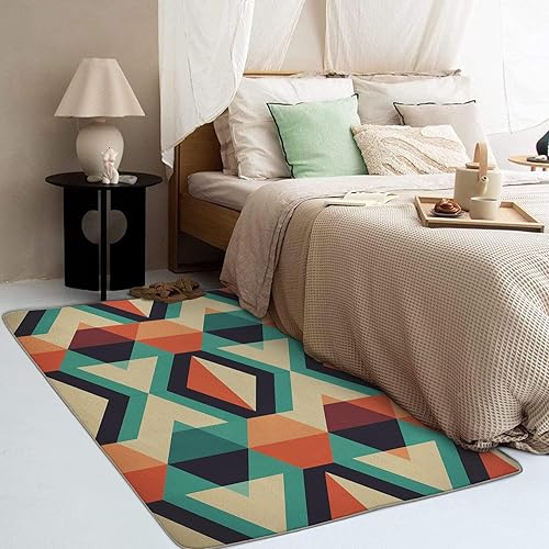 Miniatura 18 de Alfombras abstractas para sala de estar, alfombra abstracta y decoración del hogar, alfombra de 6 x 9 pies, alfombras negras y doradas para sala