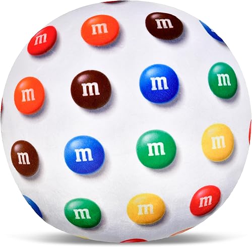 Miniatura 9 de iscream M&M's - Mini almohada de forro polar de felpa de 10.5 pulgadas con detalles bordados, color azul