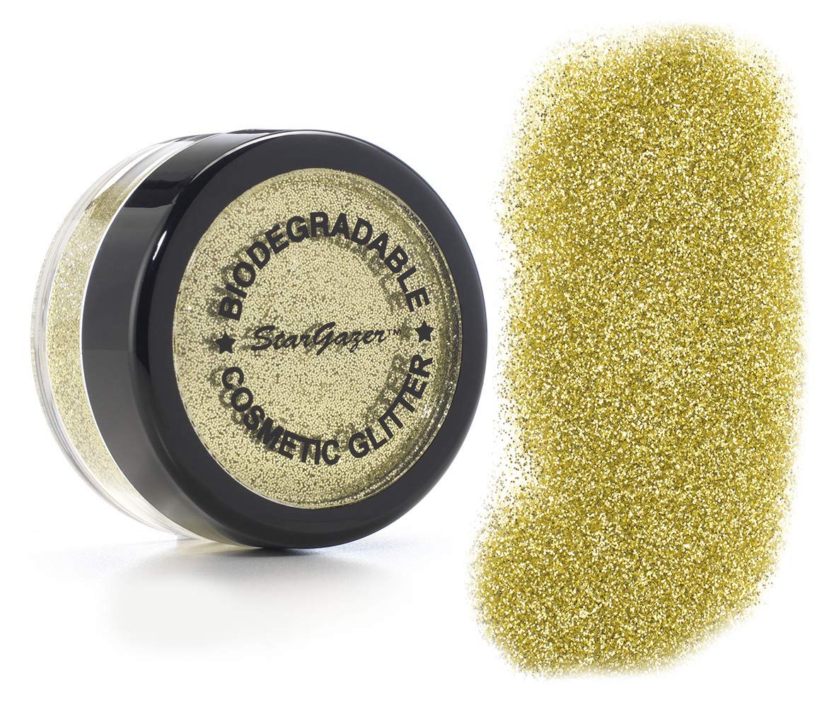 Stargazer Biodegradable Glitter Shaker - Gold. Festival Friendly Biodegradable Cosmetic Glitter
