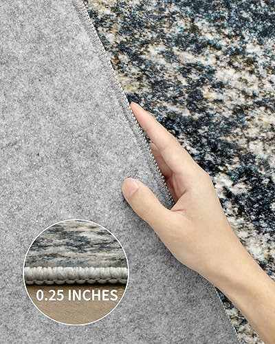 Miniatura 6 de Art&Tuft Alfombra de área lavable de 9 x 12 pies, con parte trasera antideslizante, alfombra abstracta de 9 x 12 pulgadas, alfombras resistentes a