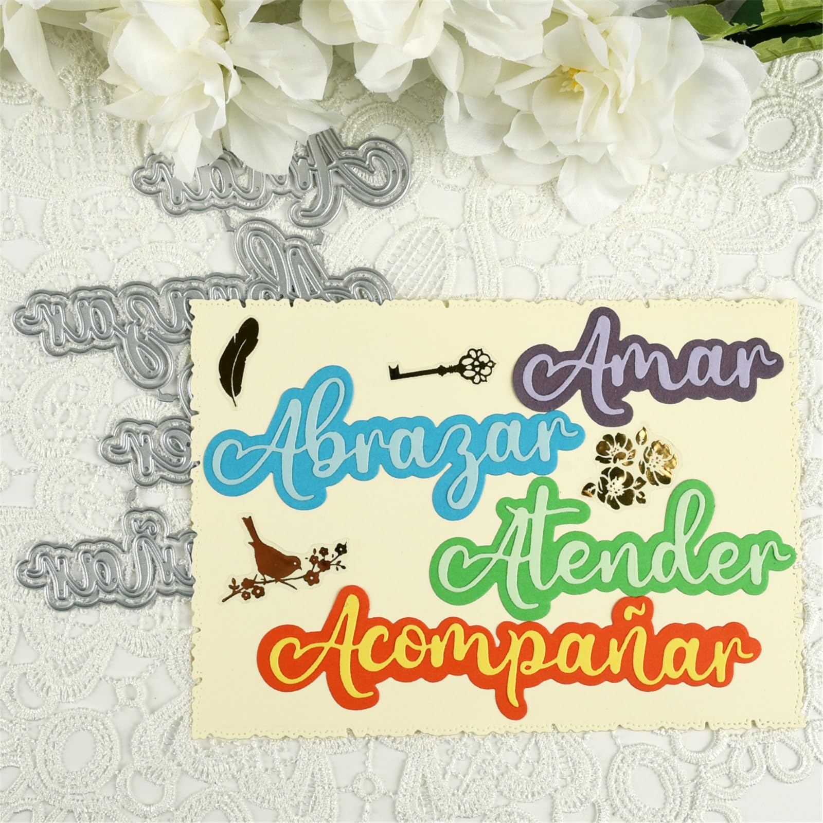 Plantilla de acero al carbono para hacer tarjetas, decoración troquelada para manualidades, herramientas de fabricación de tarjetas, moldes de plantilla, troqueles de corte de marco