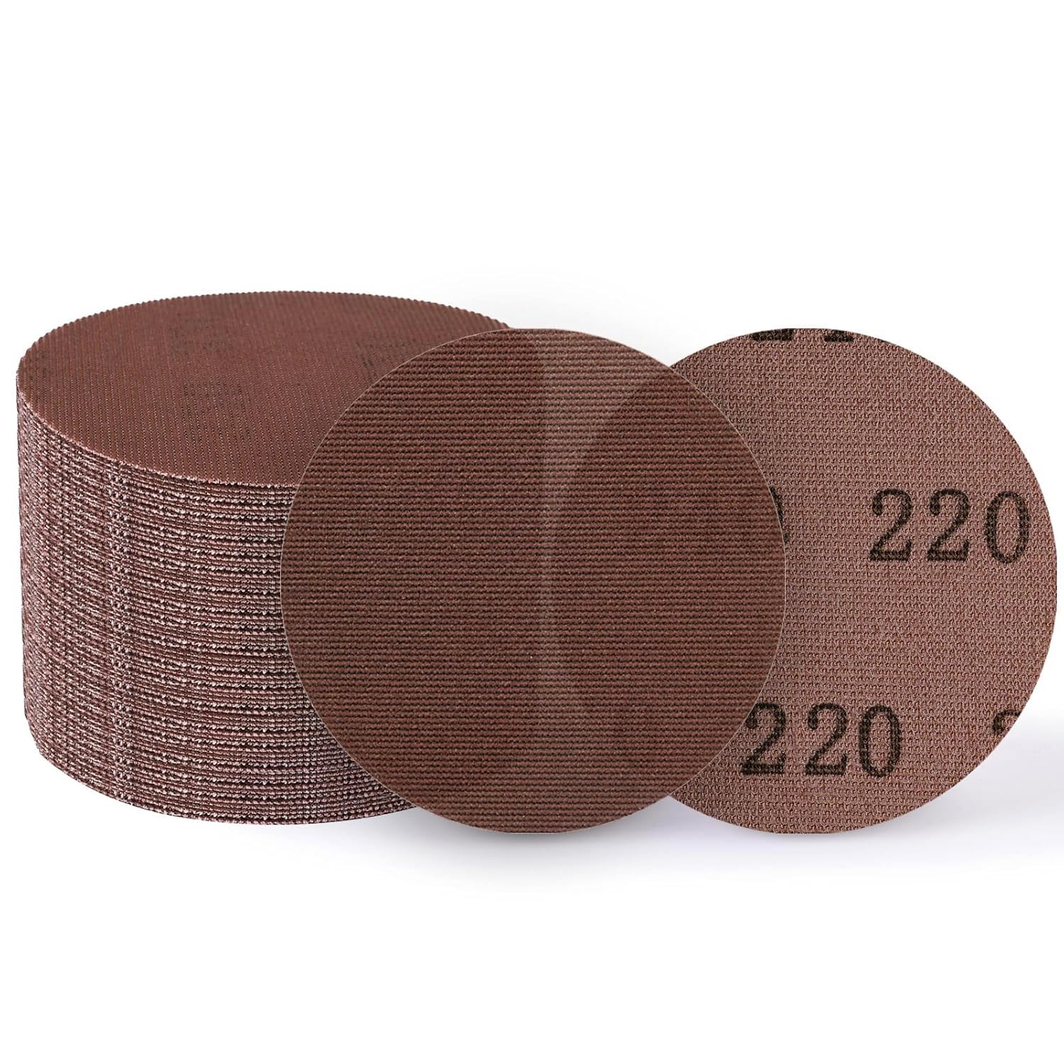UMXIUO 50 Piece 125mm Mesh Round Sanding Discs Hook & Loop, Grits 220, Suitable for 125mm Orbital Sanders โ image 1