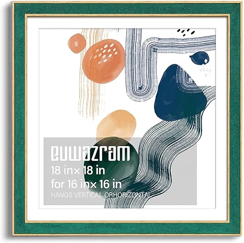 Miniatura 92 de Marco de gamuza de 10 x 13 pulgadas, marco individual, elegante marco verde de 10 x 13 pulgadas con paspartú para fotos de 8.5 x 11 pulgadas, para