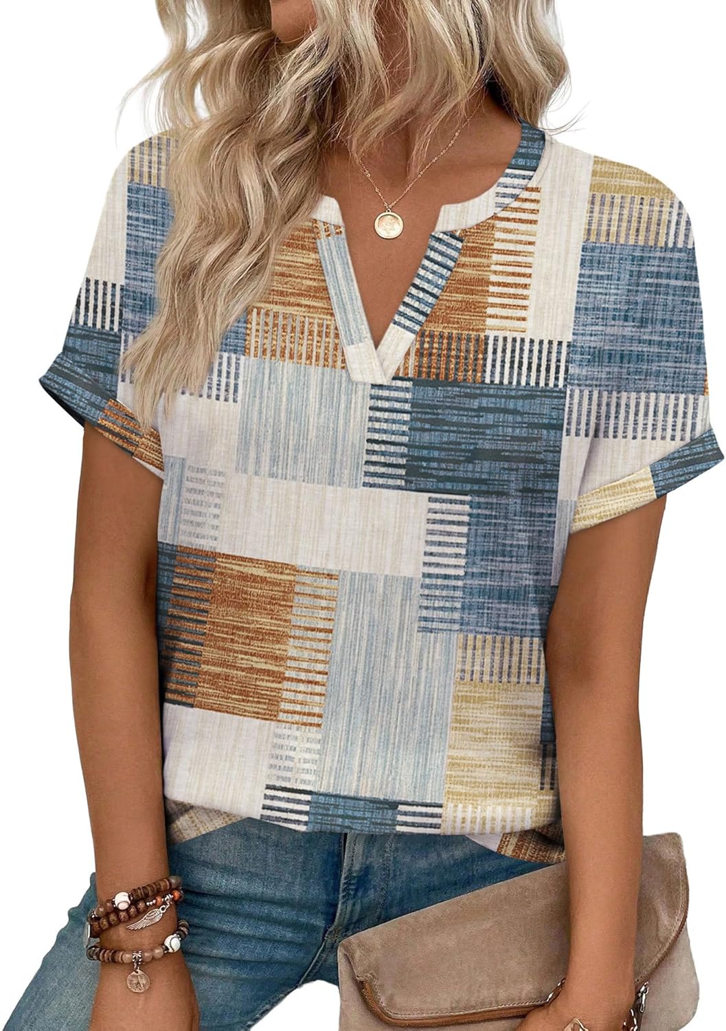 WIHOLL Womens Blouses Spring Tops Short Sleeve Shirts Dressy Casual Summer Vacation Fashion Clothing 2026 - Image 2