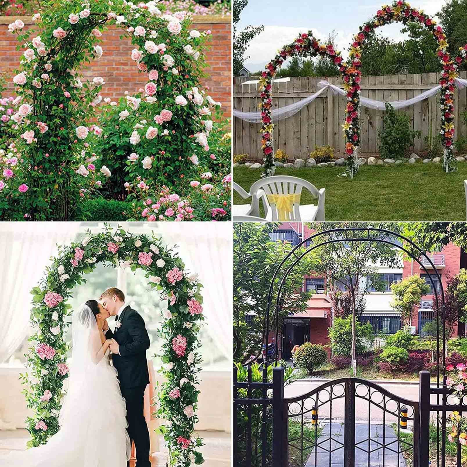 Metall-Gartenbogen für Kletterpflanzen – Rosenspalier für den Außenbereich, 180 x 220 x 25 cm, ideal für Reben und Rosen, langlebige Gartendekoration, perfekt für den Außenbereich