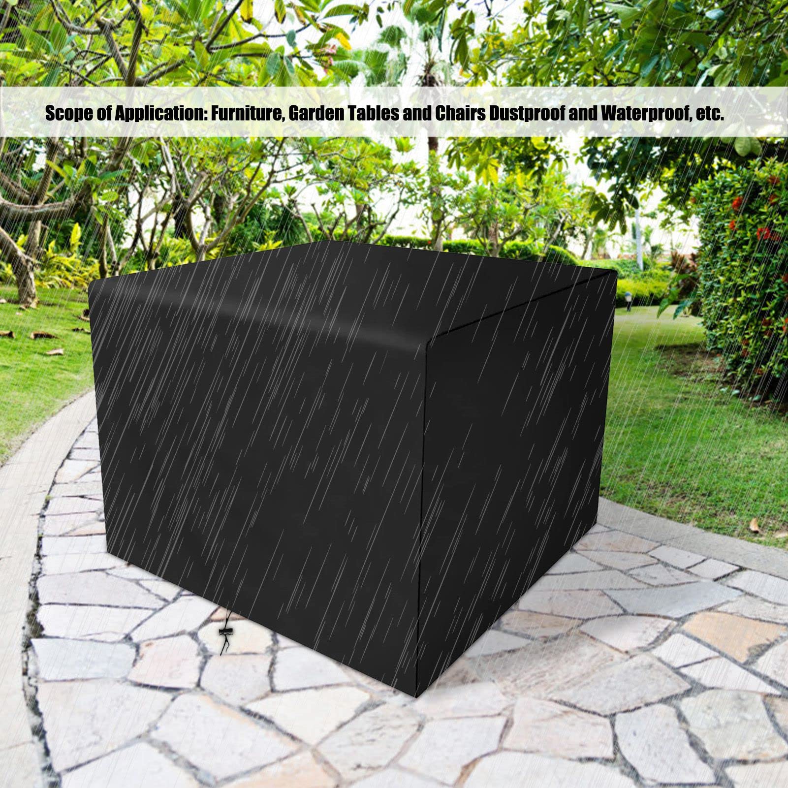 Garden Furniture Covers, Rectangular Garden Table Covers Waterproof Heavy Duty Patio Table Cover Outdoor Furniture Covers, 100x90x80cm