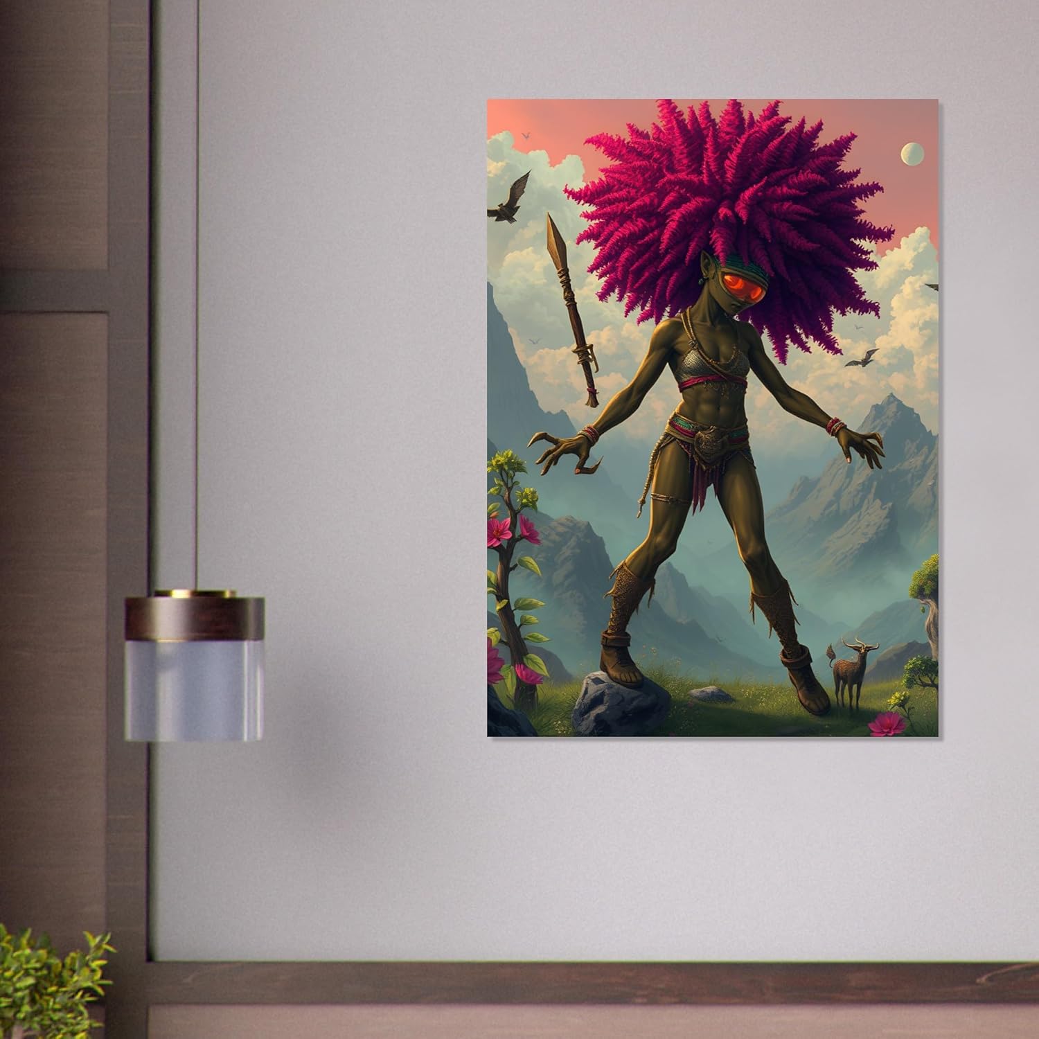 Afro Bio Punk Dancer - Fine Art Poster, Vivid Colors, Eco-Friendly Print Size 70x100 cm / 28x40″ - Image 8