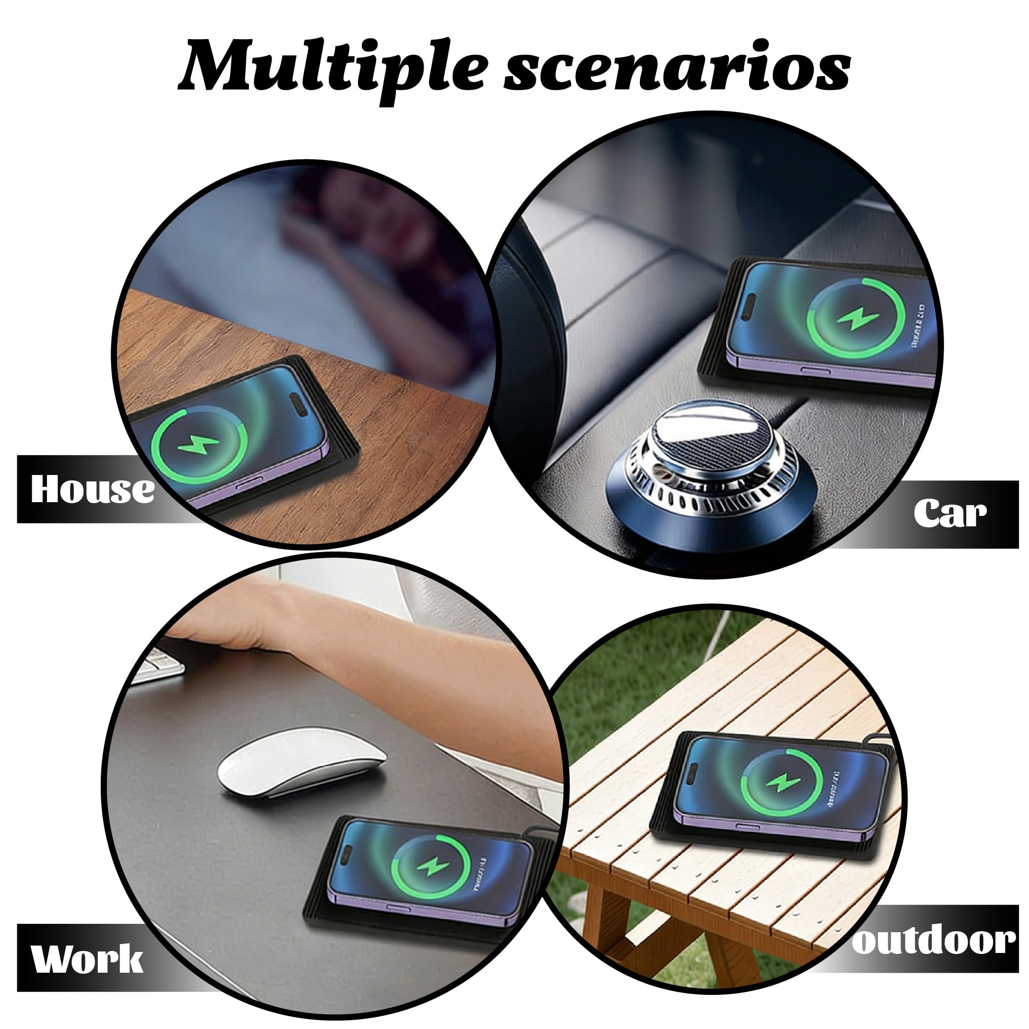 JUZELY Caricatore Wireless Auto per BYD Yuan/Yuan Plus/Yuan Up, Caricatore Rapido, Caricabatterie Senza Fili Antiscivolo,cruscotto,Pad di Ricarica Wireless,A-USB