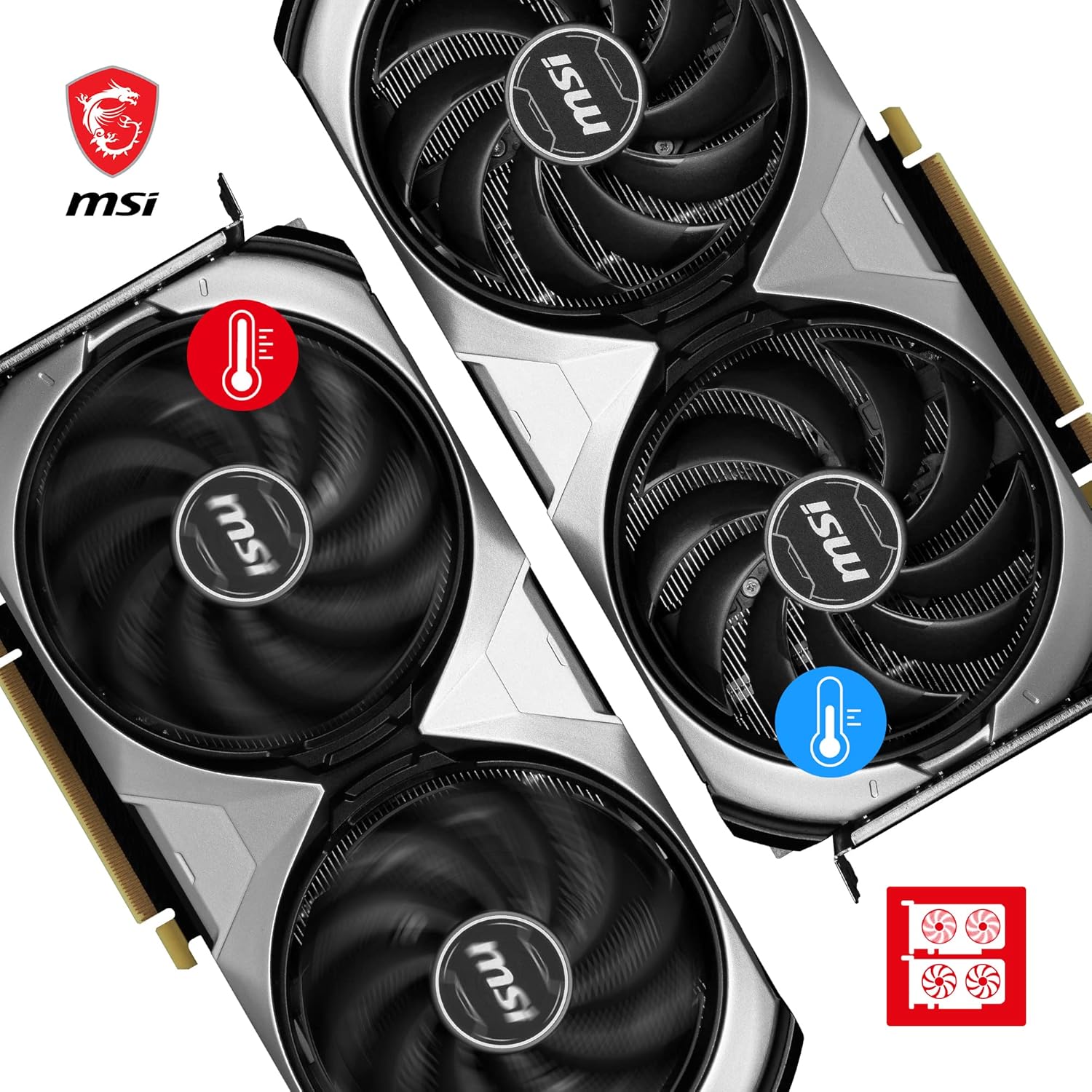MSI GeForce RTX 4070 VENTUS 2X 12G OC, Scheda Video Gaming -Memoria 12GB GDDR6X (21 Gbps/192-bit), PCI Express® Gen 4, DisplayPort x 3 (v1.4a), Boost clock 2505 MHz,TORX Fan 4.0, HDMI 2.1a, Zero Frozr MSI GeForce RTX 4070 VENTUS 2X 12G OC, Scheda Video Gaming -Memoria 12GB GDDR6X (21 Gbps/192-bit), PCI Express® Gen 4, DisplayPort x 3 (v1.4a), Boost clock 2505 MHz,TORX Fan 4.0, HDMI 2.1a, Zero Frozr