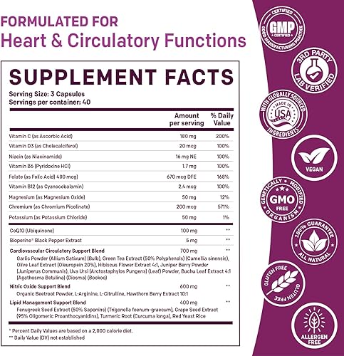 Miniatura 4 de Suplemento de óxido nítrico 26 en 1 para hombres  Flujo de óxido nítrico con cápsulas de raíz de remolacha  Suplementos para la salud del corazón y