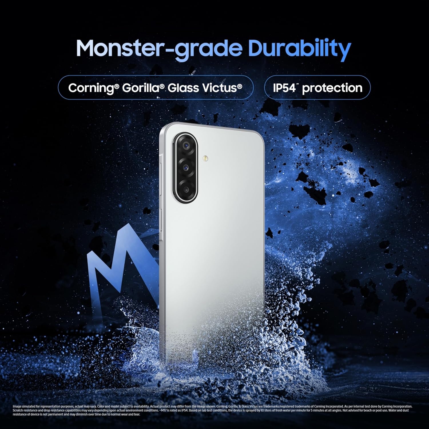 Samsung Galaxy M17 5G (Sapphire Black, 4GB RAM, 128GB Storage)| 50MP OIS Triple Camera| Gorilla Glass Victus| IP54 Rating| 6 Gen of OS Upgrades| AI| Circle to Search| Gemini Live| Without Charger 37 81esBY75X L. SL1500