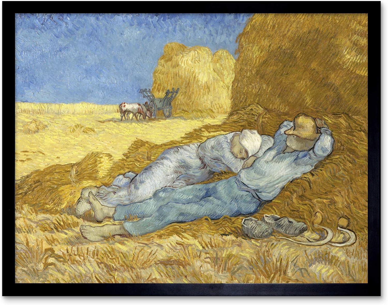 Vincent Van Gogh The Siesta After Millet Art Print Framed Poster Wall Decor 12x16 inch