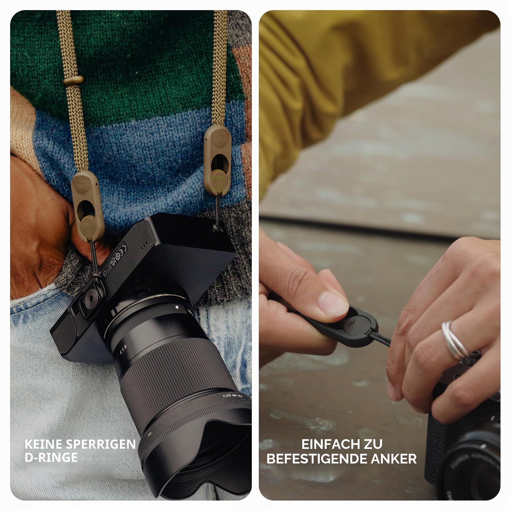 Peak Design Form Cuff Seil Kamera Handschlaufe, Ozean, kompatibel mit DSLR, 90.7 kg Kapazität, Kameragurte für Fotografen