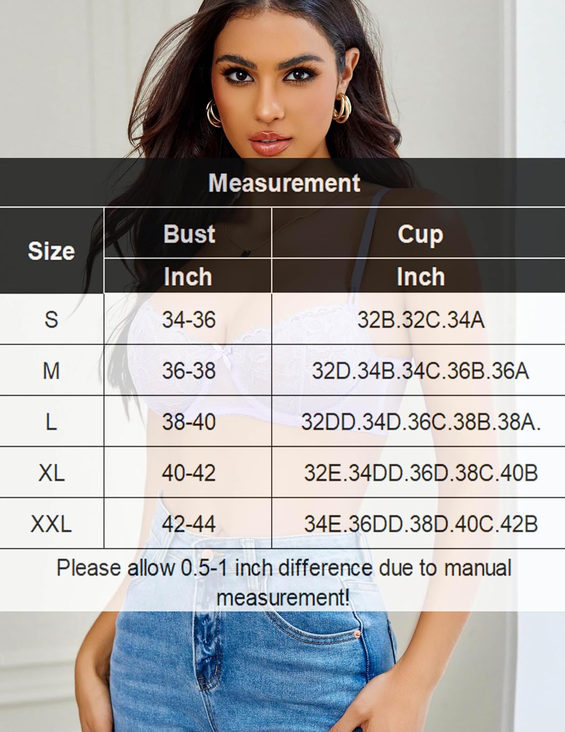 Avidlove Women's Sexy Lace Bra Sheer Balconette Underwire Unlined Everyday Bras Lingerie Lilac - Image 6