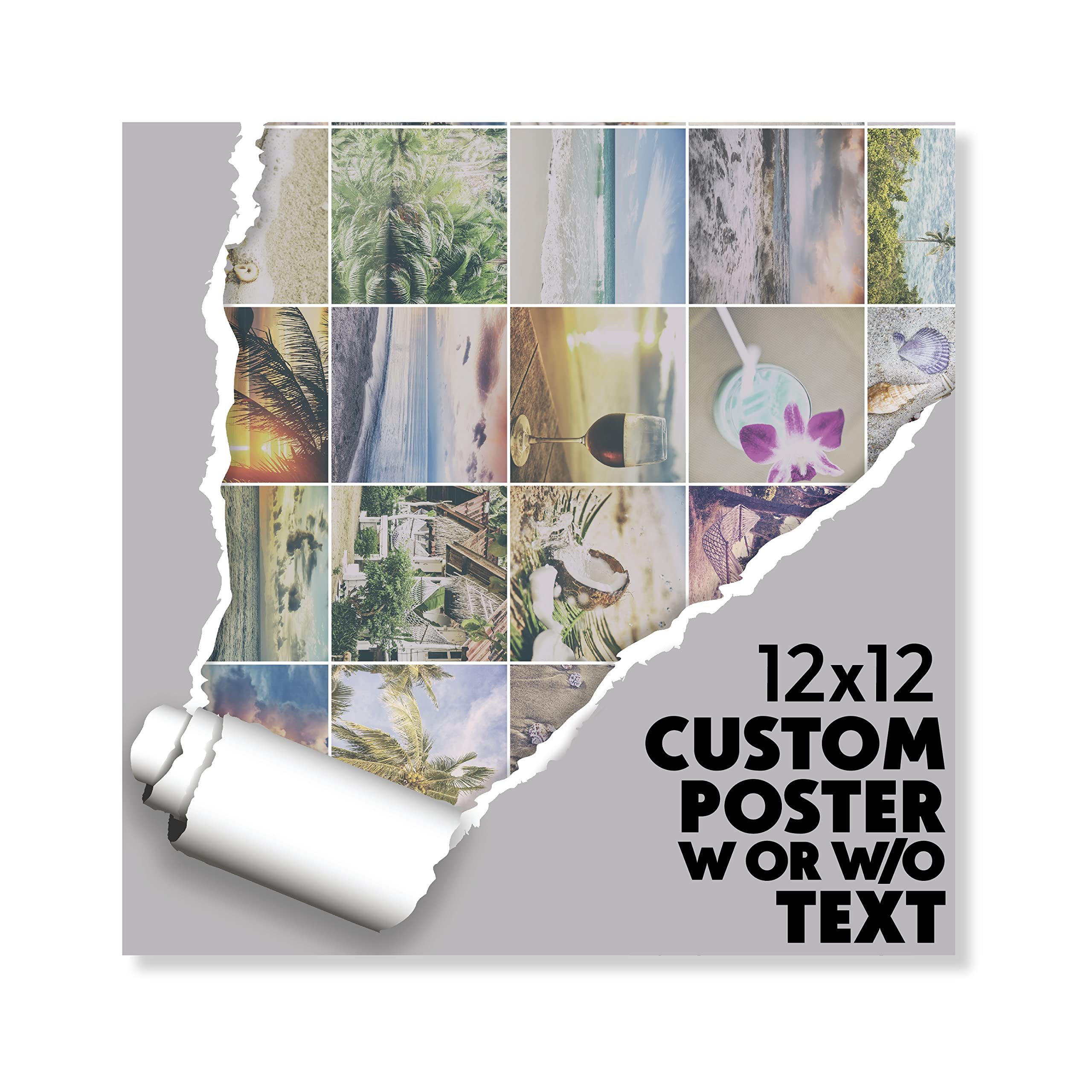 Add Your Photo/Text Custom Poster Printing, Wall Art Prints, Home Décor, School Posters, Custom Sizes - Good for Projects, Events, Photo Paper (12X12)