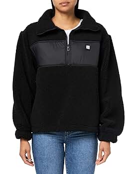 Padded Teddy Zip-Up Sweatshirt 関税込 HUGO Teddy Zip Up Sweatshirt with Nylon Details at Amazon