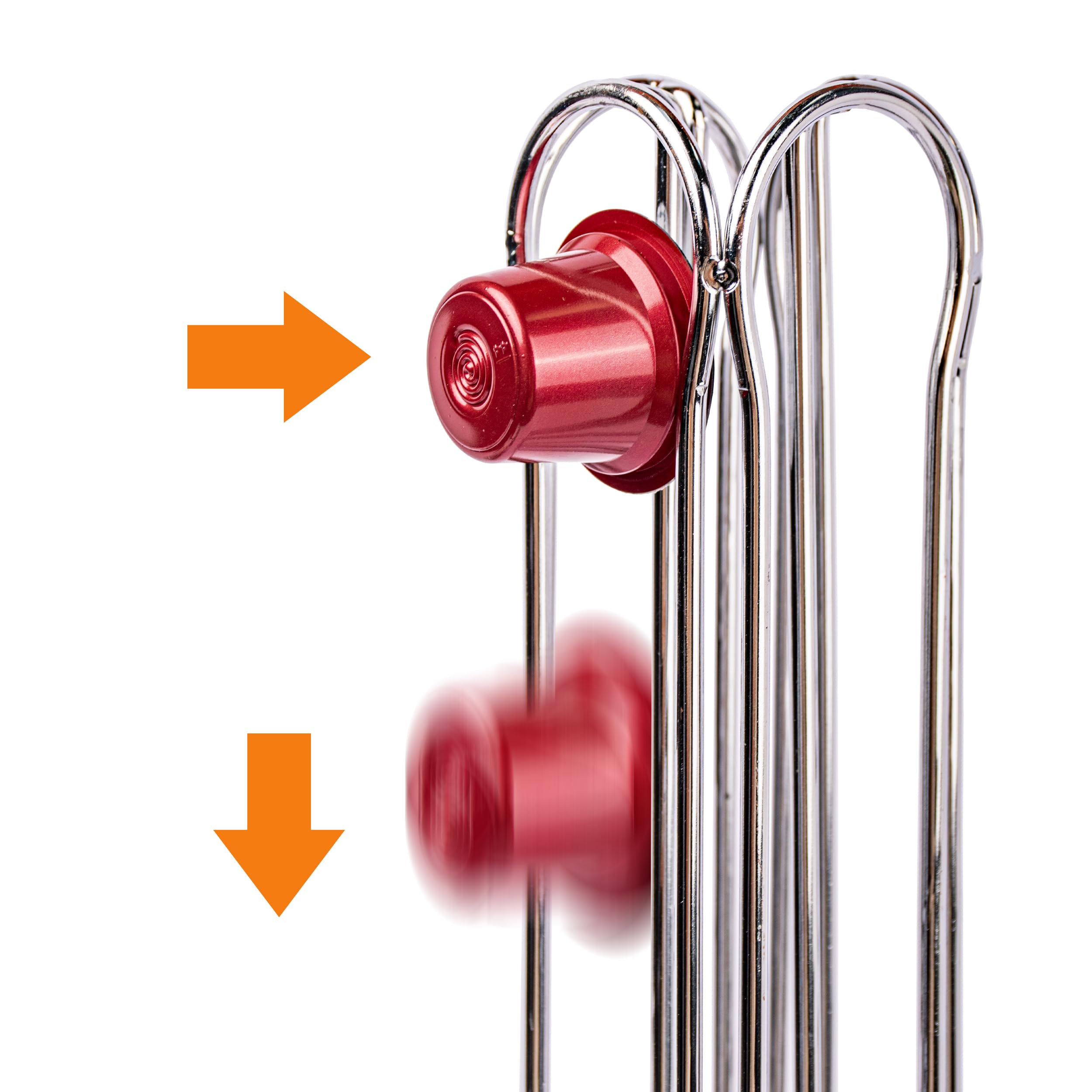 Organizador de Cápsulas de Café - Soporte para 40 Cápsulas de Nespresso, Portacapsulas Acero Inoxidable Para Mesa, Oficina, Comedor (40 Cápsulas)