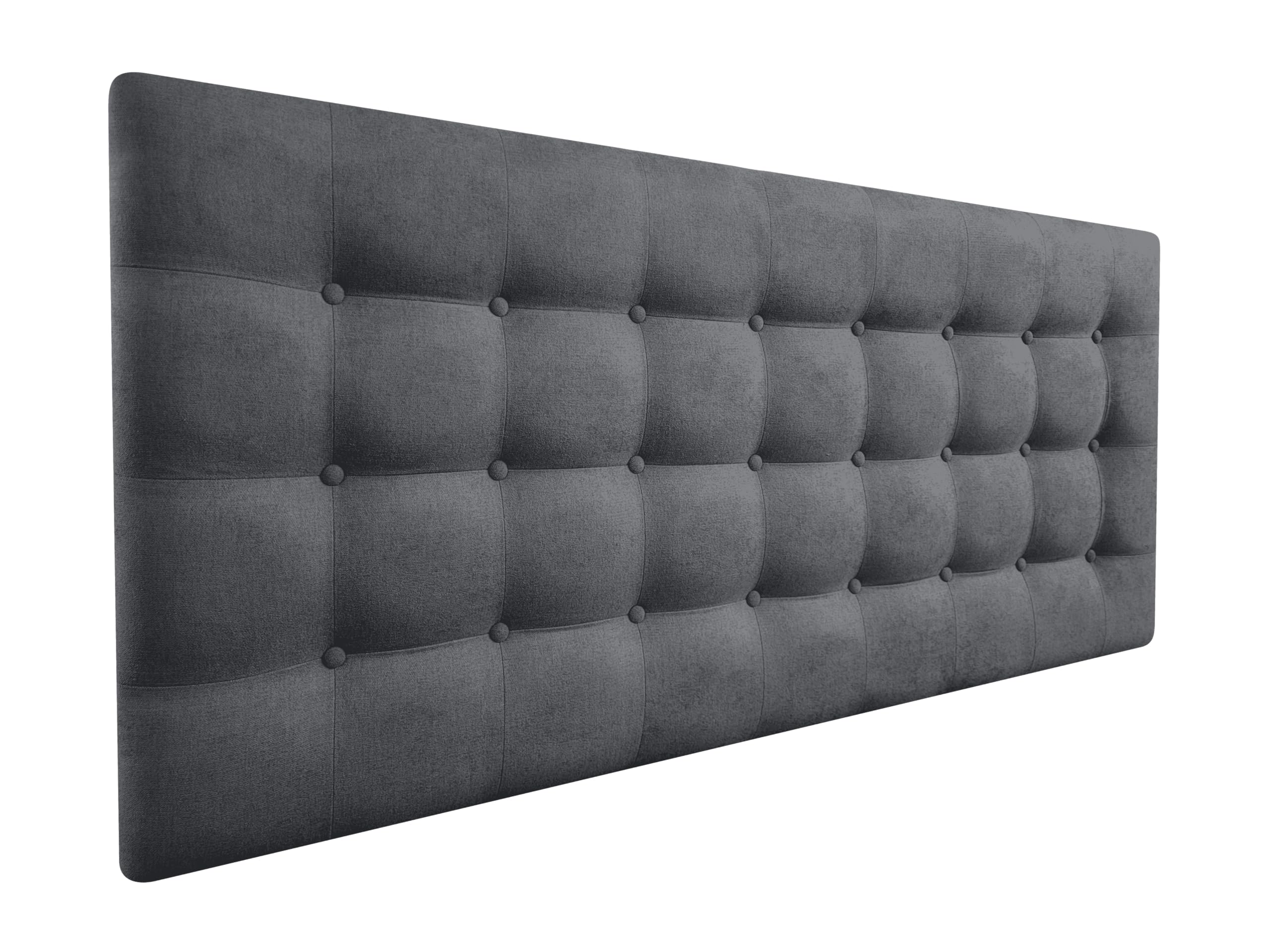 DecorQUALITY Cabecero de Cama Oslo - Cabecero Tapizado Acolchado Tela Tejido Antimanchas - Cabezal de Cama (Gris Marengo, 150 * 70)