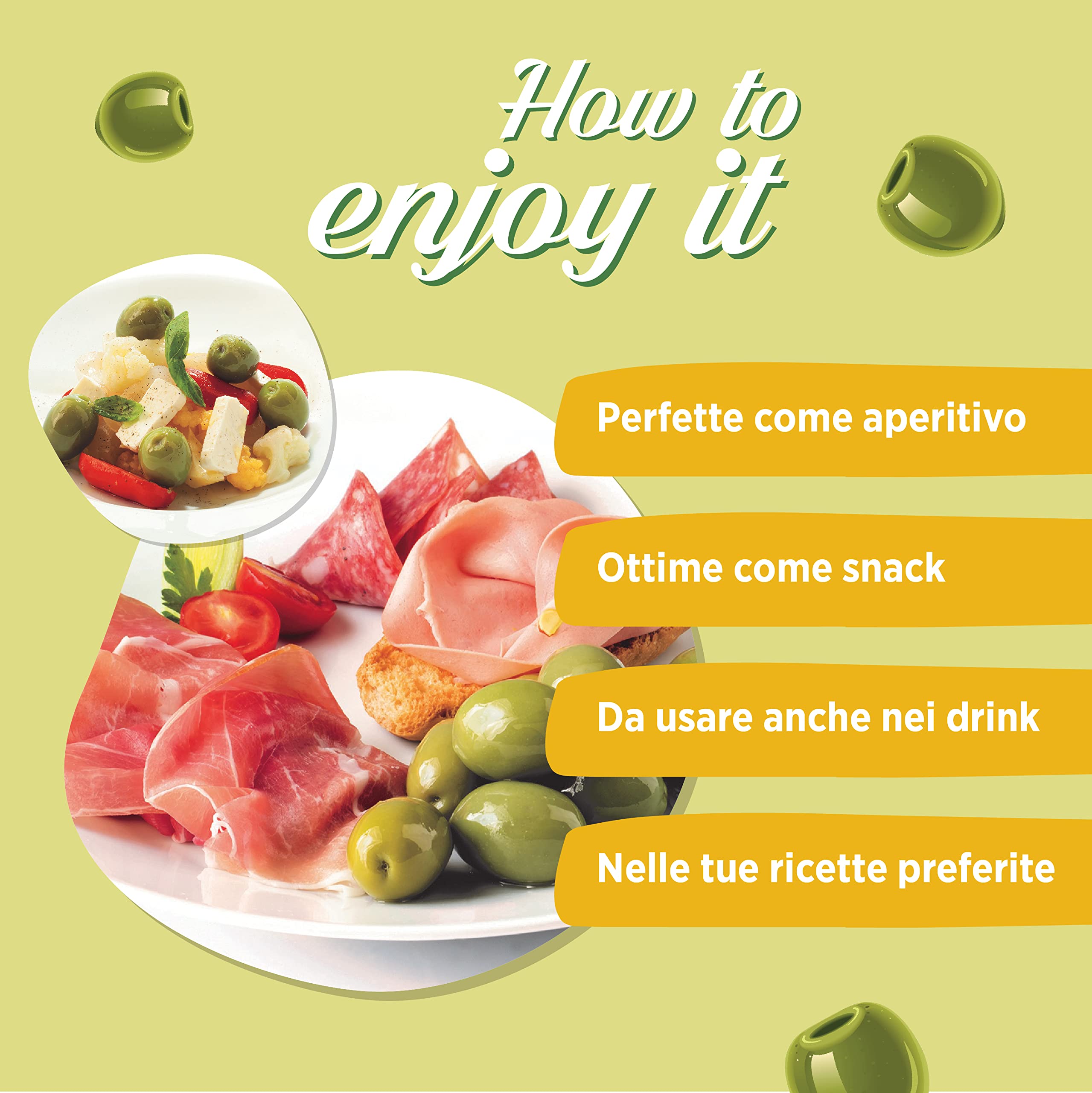 MADAMA OLIVA, Olive Halkidiki, Olive Verdi Dolci Giganti, Polpa Ricca, Soda e Succosa, Ideale per Aperitivi, Senza Conservanti Aggiunti, 6 x 250 gr