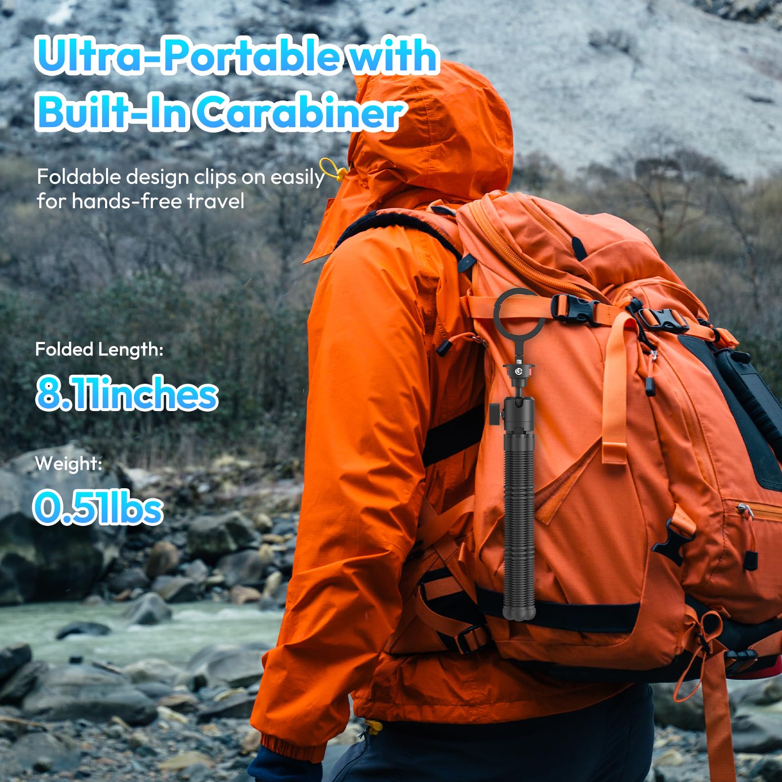 ULANZI MT30 Trípode Magnético Flexible para iPhone con Rosca de 1/4", Minisoporte Flexible para Teléfono, Minitrípode Octopus para Fotos Creativas y Grabación de Vídeo, Compatible con Cámaras MagSafe